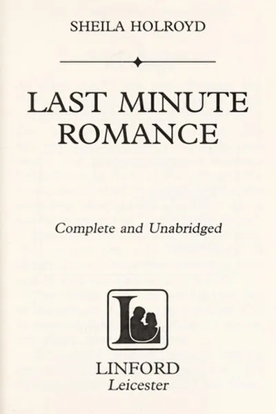 Capa de Last minute romance