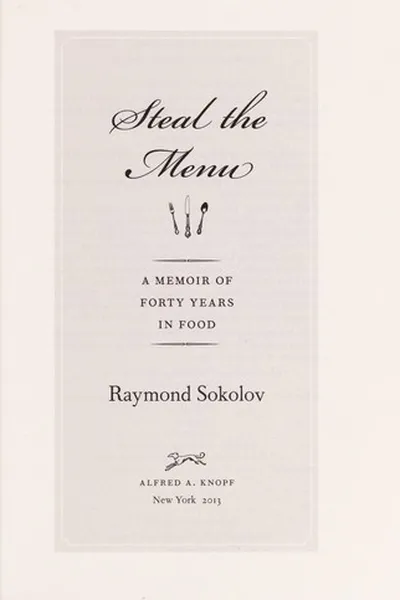 Capa de Steal the menu