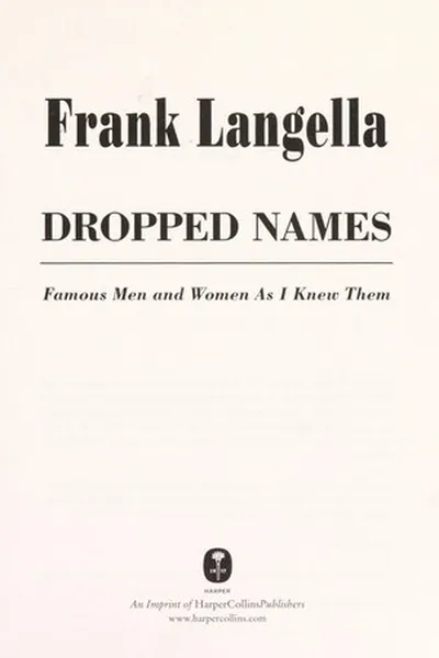 Capa de Dropped names