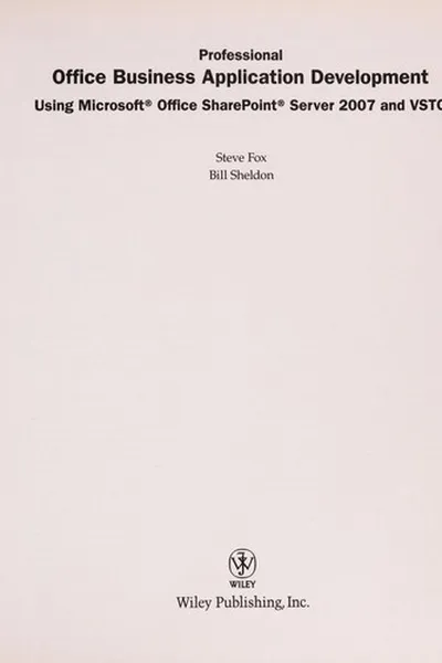 Capa de Professional office business application development