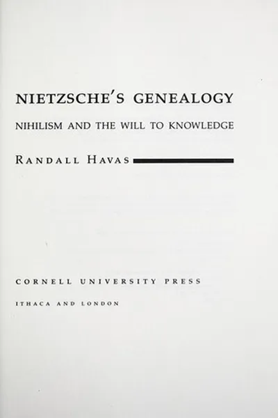 Capa de Nietzsche's genealogy