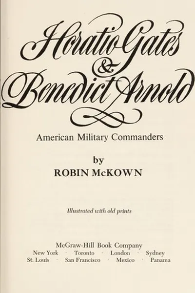 Capa de Horatio Gates & Benedict Arnold