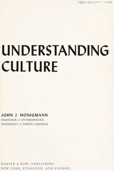 Capa de Understanding culture