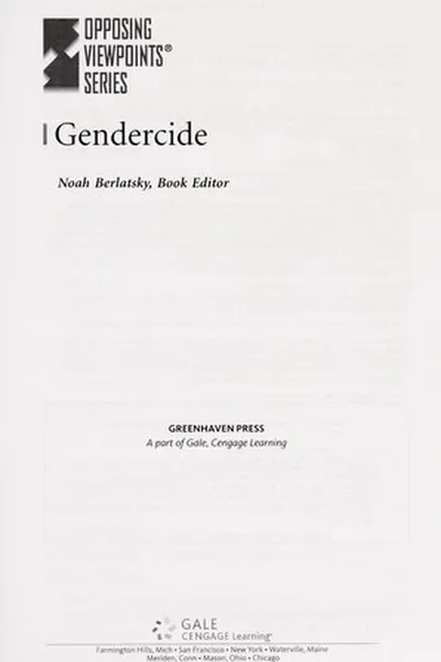 Capa de Gendercide