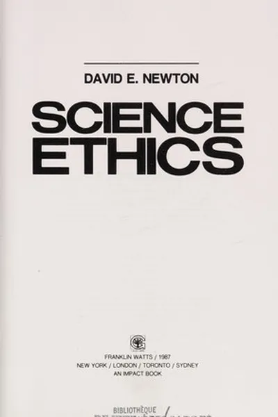 Capa de Science ethics