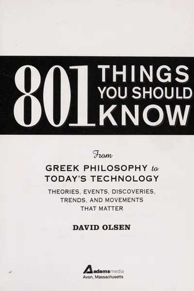 Capa de 801 things you should know