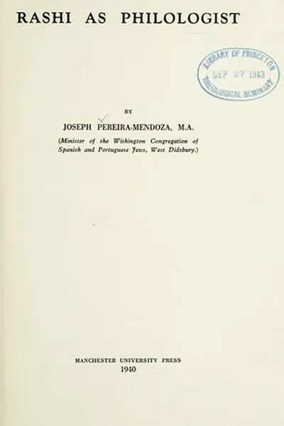 Capa de Rashi as philologist