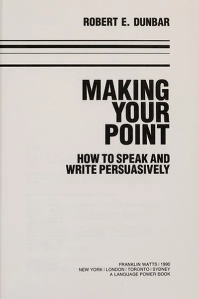 Capa de Making your point