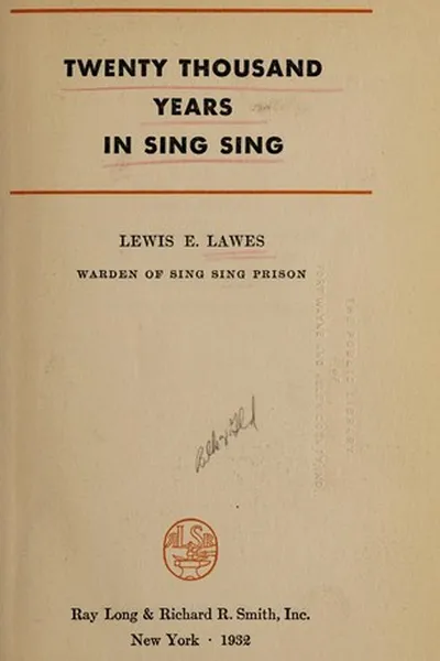 Capa de Twenty thousand years in Sing Sing