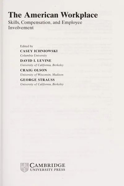 Capa de The American workplace