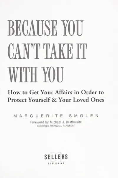 Capa de Because you can't take it with you