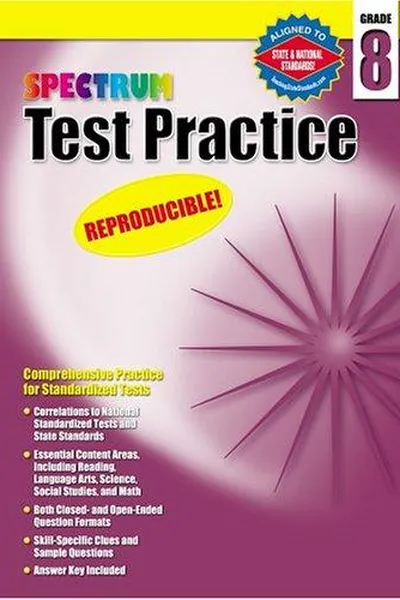 Capa de Spectrum Test Practice, Grade 8