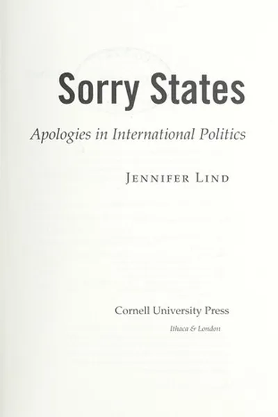 Capa de Sorry states