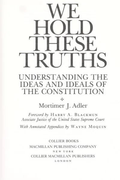 Capa de We Hold These Truths