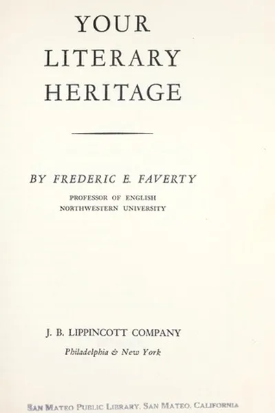 Capa de Your literary heritage