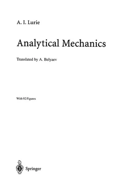 Capa de Analytical Mechanics