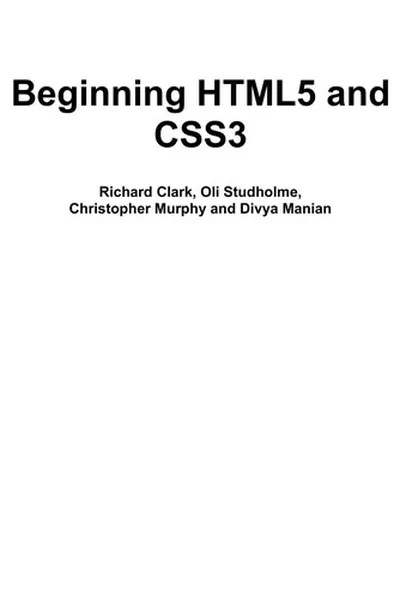 Cover of Beginning HTML5 and CSS3