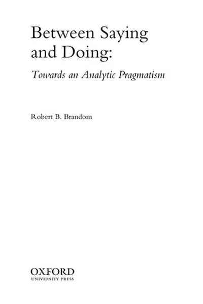 Capa de Between saying and doing