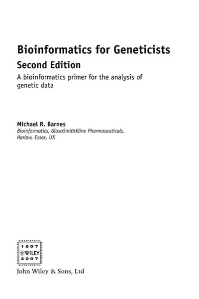 Capa de Bioinformatics for geneticists