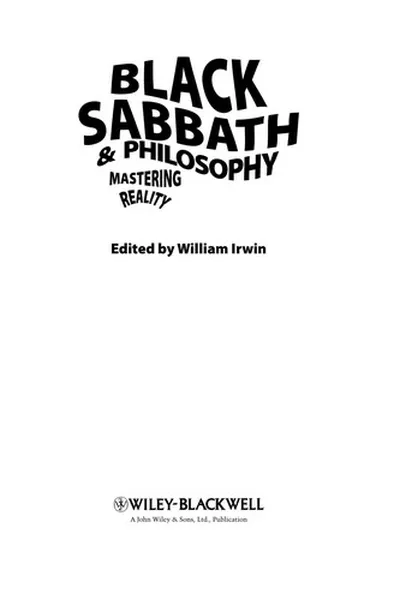 Capa de Black Sabbath and philosophy