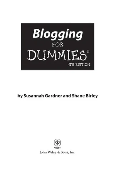 Capa de Blogging for Dummies