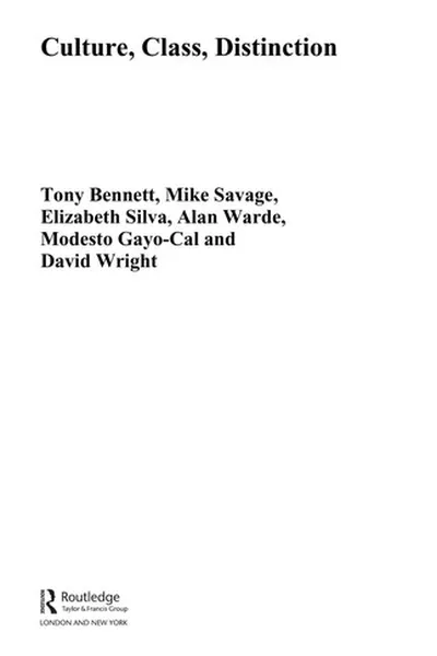 Capa de Culture, Class, Distinction