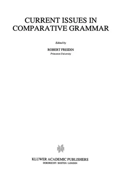 Capa de Current Issues in Comparative Grammar