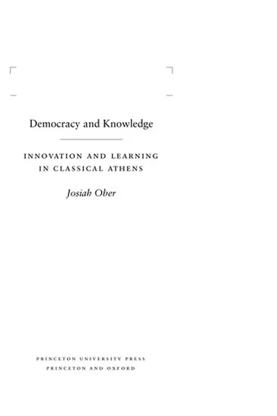 Capa de Democracy and knowledge