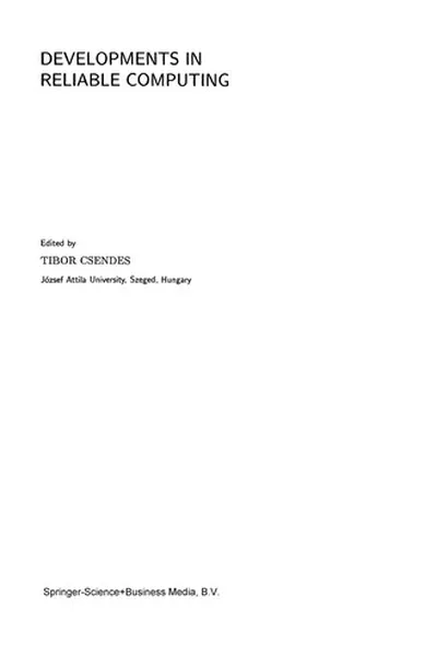 Capa de Developments in Reliable Computing