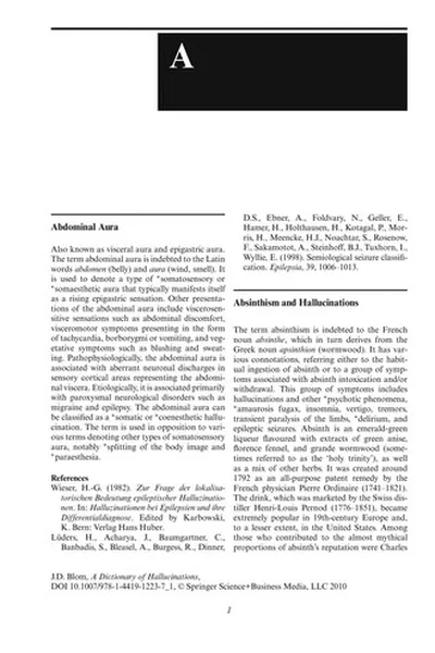 Capa de A dictionary of hallucinations