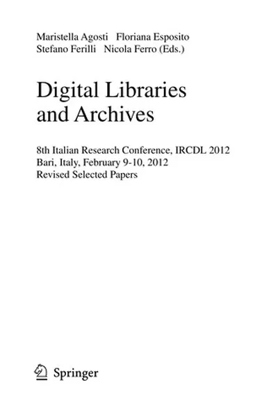 Capa de Digital Libraries and Archives