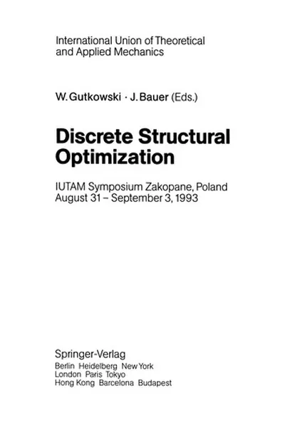 Cover of Discrete Structural Optimization