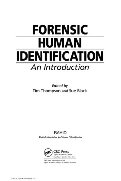 Capa de Forensic human identification