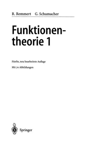 Capa de Funktionentheorie 1