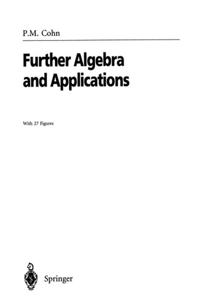 Capa de Further Algebra and Applications
