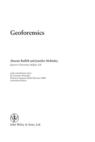 Capa de Geoforensics