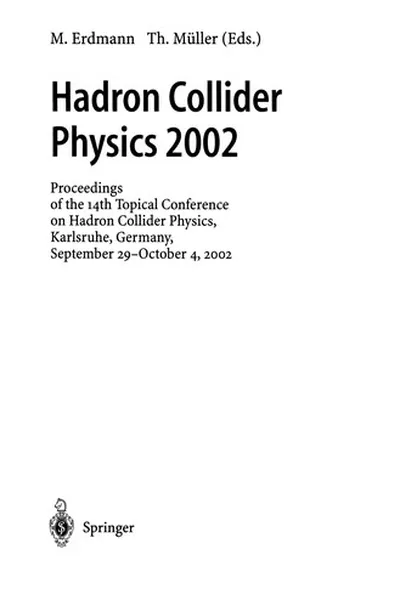 Cover of Hadron Collider Physics 2002