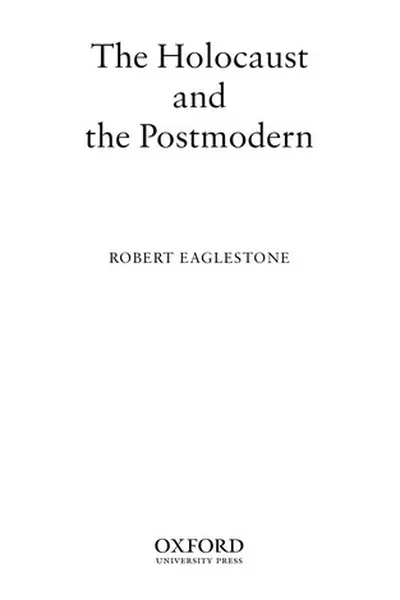 Capa de The Holocaust and the postmodern
