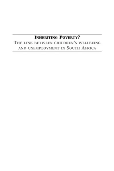Capa de Inheriting poverty?