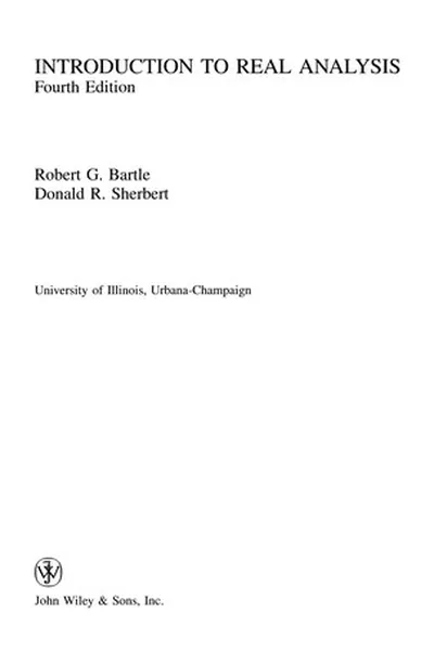 Capa de Introduction to real analysis