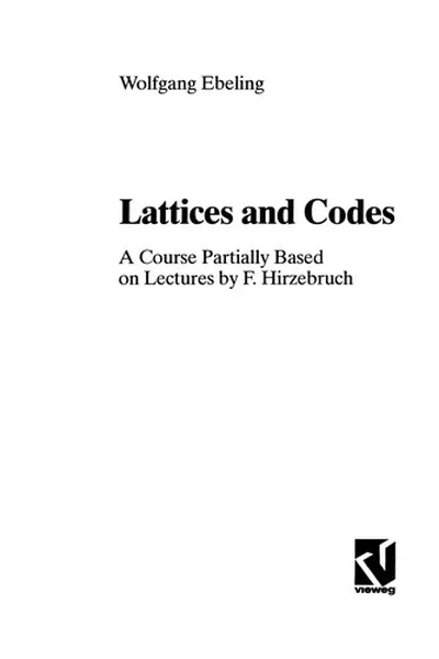 Capa de Lattices and codes