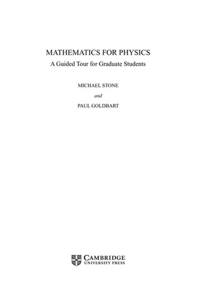 Capa de Mathematics for physics