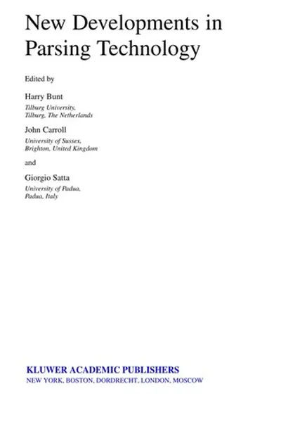 Capa de New developments in parsing technology