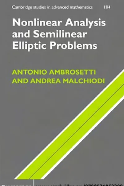 Capa de NONLINEAR ANALYSIS AND SEMILINEAR ELLIPTIC PROBLEMS