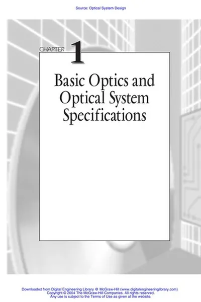 Capa de Optical systems design