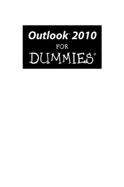 Capa de Outlook 2010 for dummies