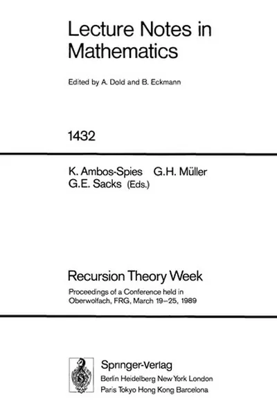 Capa de Recursion Theory Week
