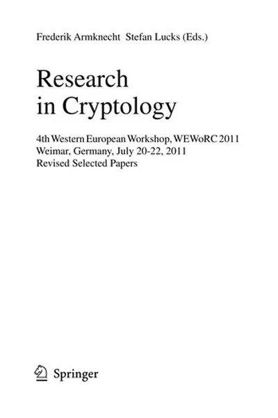 Capa de Research in Cryptology