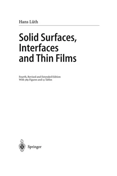 Capa de Solid Surfaces, Interfaces and Thin Films