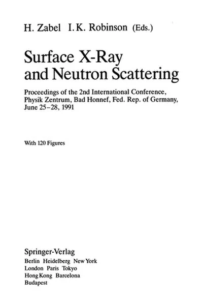 Capa de Surface X-Ray and Neutron Scattering